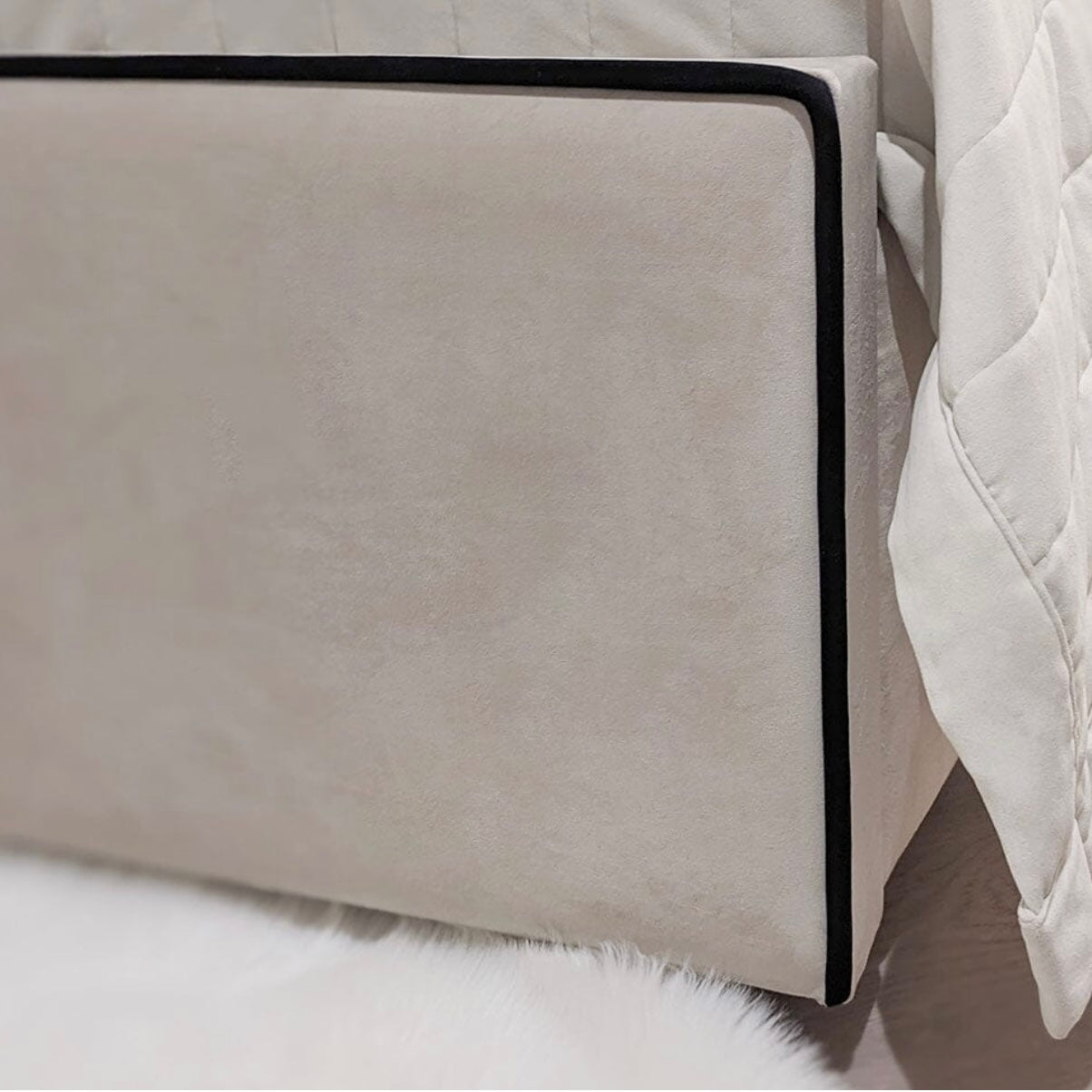 Elenora Bed Frame available with Ottoaman Storage
