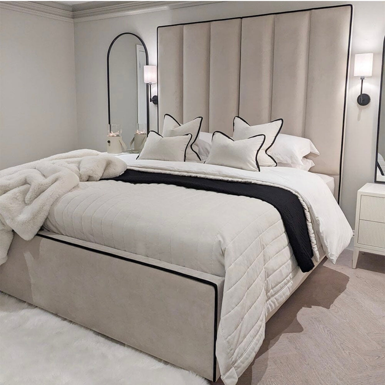 Elenora Bed Frame available with Ottoaman Storage