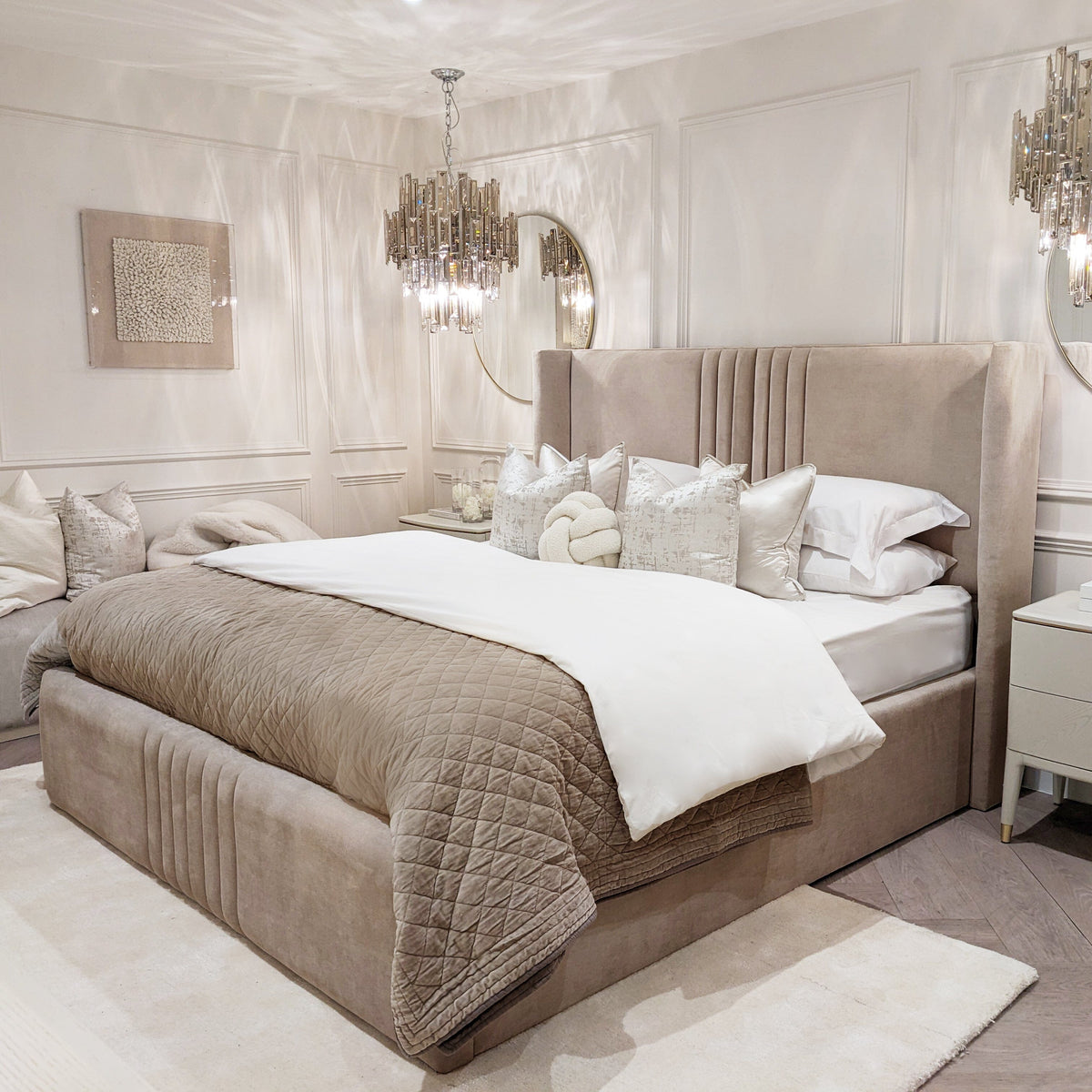 Elvira Luxury Beds Frame with Optional Ottoman Storage
