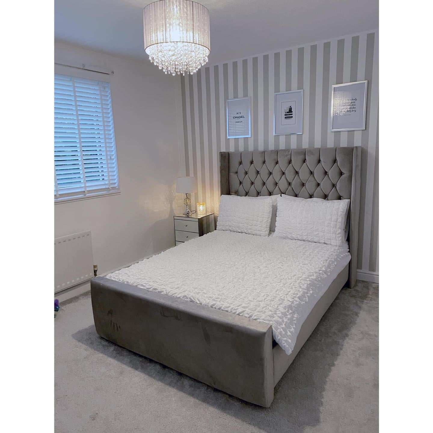 Gloria Wingback Bed