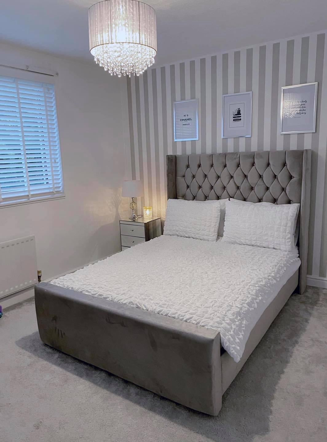 Gloria Wingback Bed