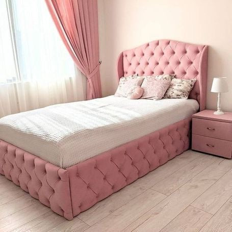 Victoria Upholstery Winged Bed